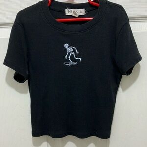 Nikxie Los Angeles shirt crop top